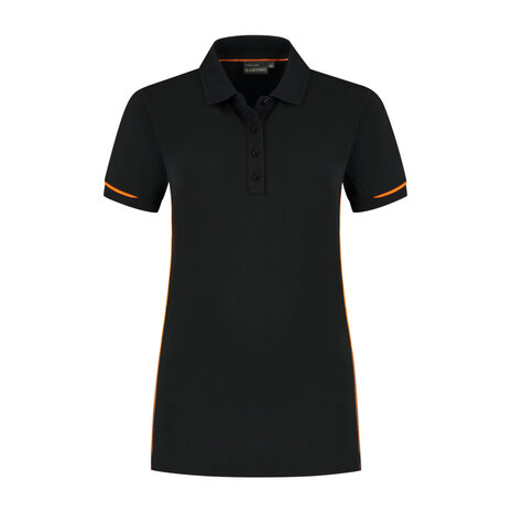 Poloshirt Carsen Ladies Black/Orange XS t/m XXL (Leverbaar medio april)