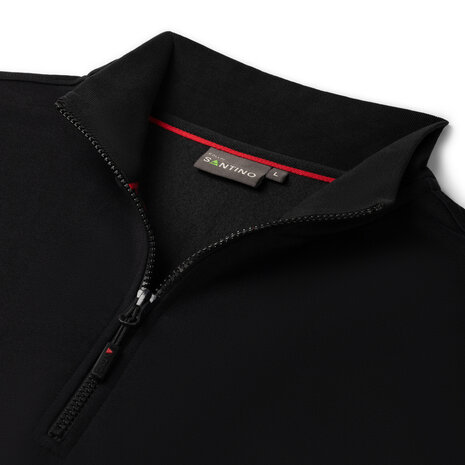 Zipsweater Collin Black/Red S t/m 5XL (Leverbaar medio april)