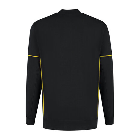 Sweater Chris Black/Yellow S t/m 5XL (Leverbaar medio april)